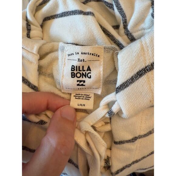 Billabong Women’s Blue Striped Pull Over Size Large - Picture 2 of 3